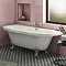 Admiral 1685 Back To Wall Roll Top Bath + Chrome Leg Set  additional Large Image