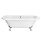 Admiral 1685 Back To Wall Roll Top Bath + Chrome Leg Set  Profile Large Image