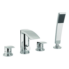 Adora - Flow 4 Tap Hole Bath Shower Mixer with Kit - MBFW440D Large Image