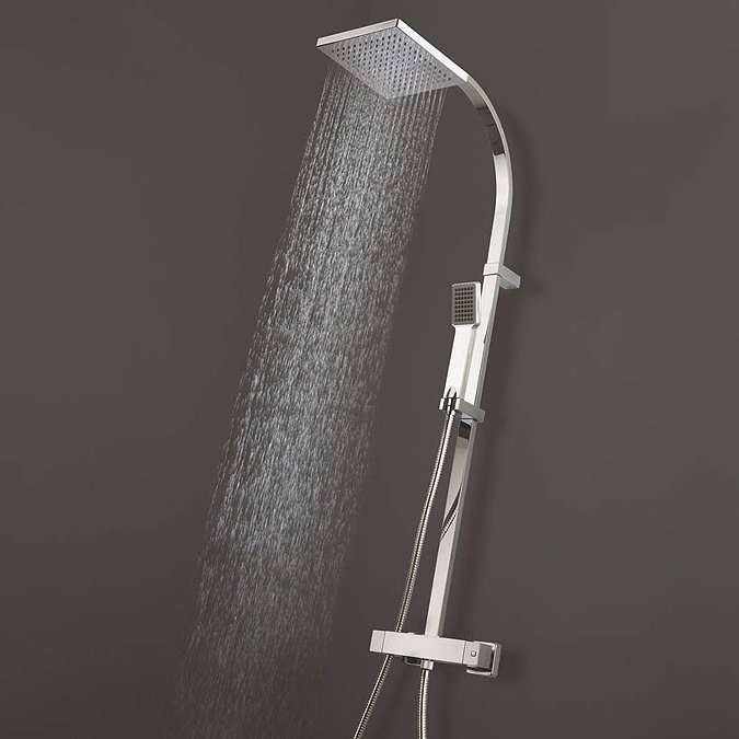 Adora - Planet Multifunction Thermostatic Shower Valve with Fixed Head and Shower Kit - MB510SQ Profile Large Image