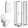Pacific Corner Entry Shower Enclosure and En-Suite Set (2 Size Options) Large Image