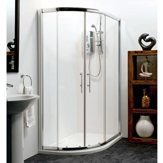 Aegean Offset Quadrant Shower Enclosure with Shower Tray & Waste - Left Hand Option Large Image