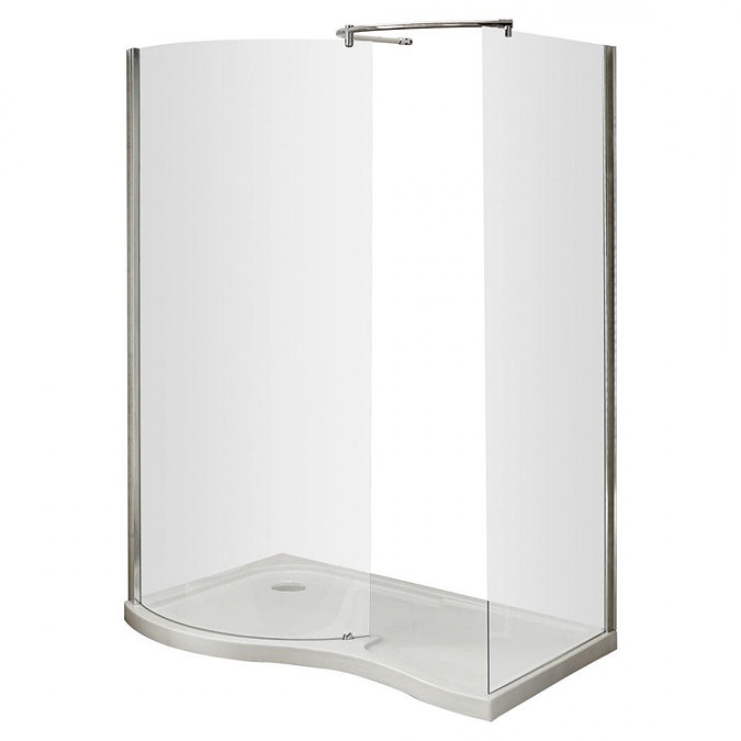 Premier Pacific Curved Walk In Shower Enclosure (Inc. Tray & Waste)  Feature Large Image