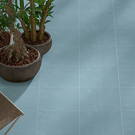 Akara Blue Wall and Floor Tiles - 200 x 200mm Large Image