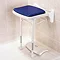 AKW 2000 Series Compact Fold-Up Shower Seat with Pad - Blue Large Image