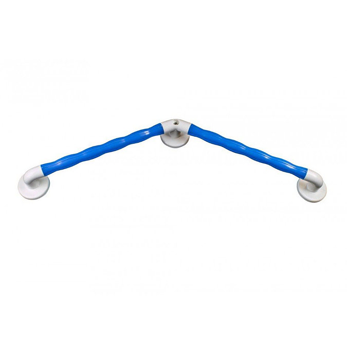 AKW Blue 135° Angled Natural Grip Plastic Grab Rail Large Image