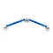 AKW Blue 135° Angled Natural Grip Plastic Grab Rail Large Image