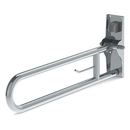 AKW Fold-Up Double Support Rail - Stainless Steel Medium Image