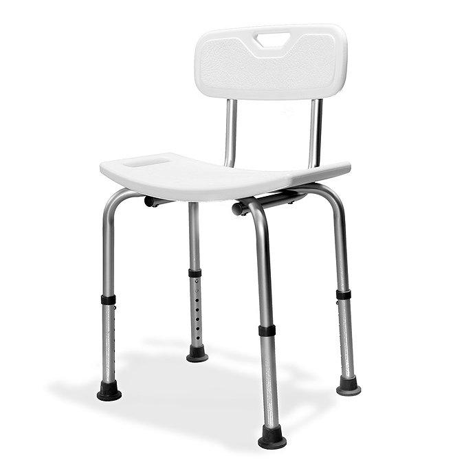 AKW Freestanding Shower Stool with Back Large Image