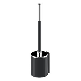AKW Onyx Black Toilet Brush and Holder Large Image