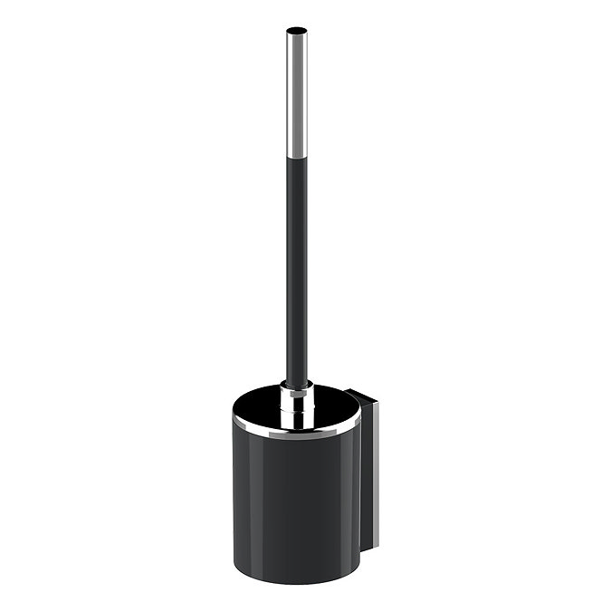 AKW Onyx Black Toilet Brush and Holder Large Image