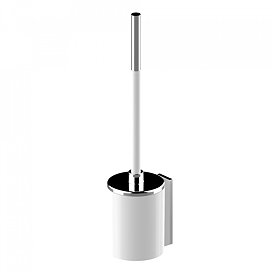 AKW Onyx White Toilet Brush & Holder Large Image