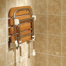 AKW Wooden Slatted Fold-Up Seat with Support Legs  Feature Large Image