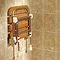 AKW Wooden Slatted Fold-Up Seat with Support Legs Feature Large Image
