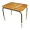 AKW Wooden Slatted Shower Stool Large Image