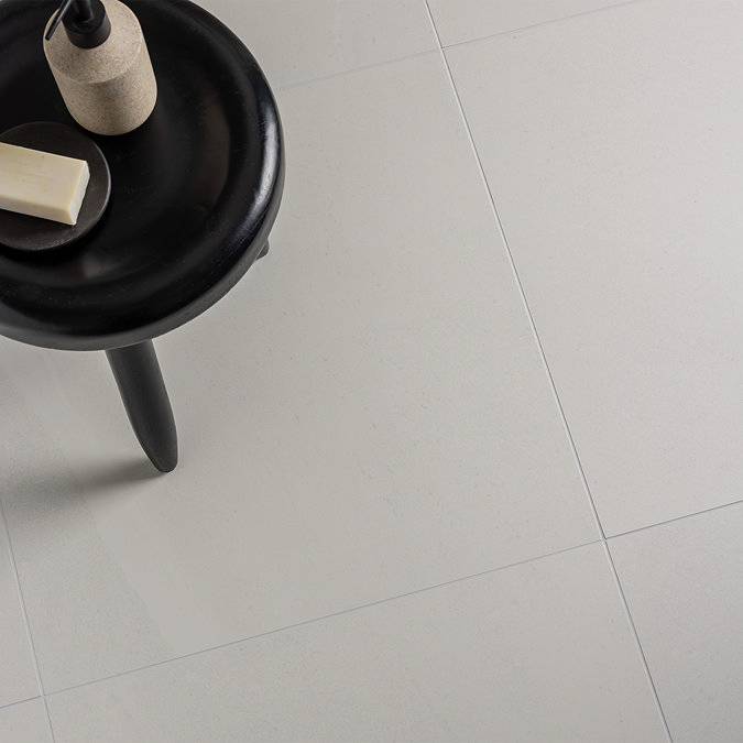 Alana White Stone Effect Wall and Floor Tiles - 600 x 600mm