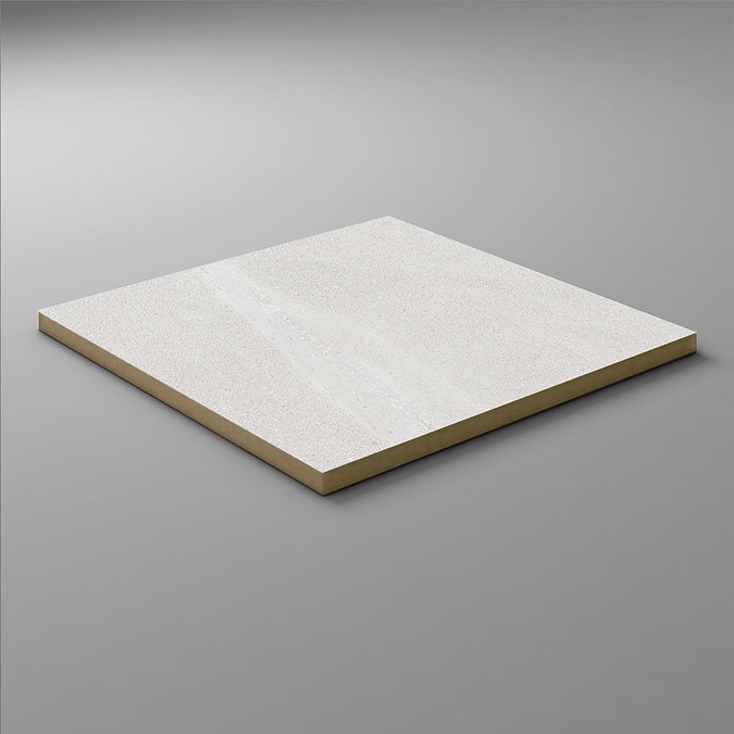 Alana White Stone Effect Wall and Floor Tiles - 600 x 600mm