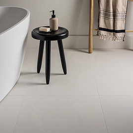 Alana White Stone Effect Wall and Floor Tiles - 600 x 600mm