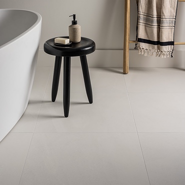 Alana White Stone Effect Wall and Floor Tiles - 600 x 600mm
