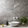 Alaric Dark Grey Stone Effect Wall & Floor Tiles - 300 x 600mm