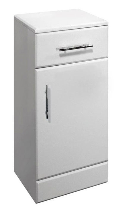 Alaska High Gloss White Deep Cupboard W350 x D300mm - NVC173 Large Image
