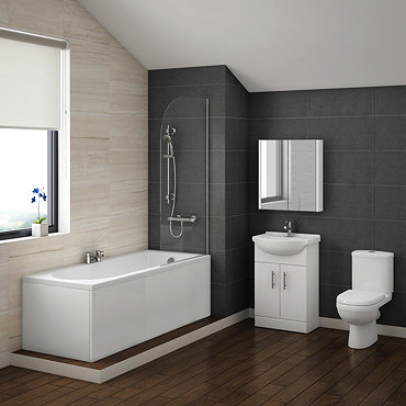Alaska Vanity Bathroom Suite Inc. 1700mm Bath Profile Large Image