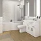 Alaska Bathroom Suite with B-Shaped Shower Bath Large Image