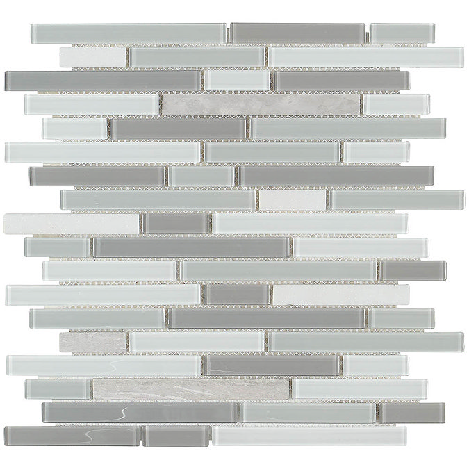 Alaska Glass & Stone Mosaic Tile Sheet - 292 x 303mm  Profile Large Image