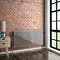 Alaska Modern 600 x 1200 Horizontal Chrome Square Radiator 24 Tubes Profile Large Image