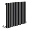 Alaska Modern 600 x 600 Horizontal Anthracite Square Radiator 12 Tubes Large Image