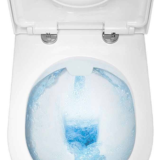 Alaska Rimless Back to Wall Toilet Pan + Soft Close Seat