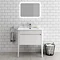 Alassio 800 Gloss White Wall Hung 1 Drawer Vanity Unit with Legs Profile Large Image