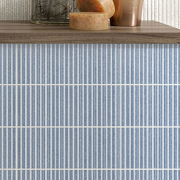 Alassio Light Blue Gloss Wall Tiles - 75 x 300mm  Profile Large Image