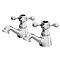 Albert Traditional Basin Taps with Black Indices (Pair) Large Image