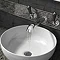 Albert Traditional Wall Mounted Basin Mixer Tap with Black Levers Profile Large Image
