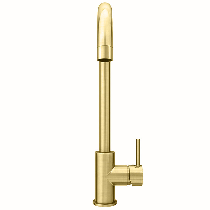 Alberta Modern Brushed Brass Single Lever Kitchen Mixer Tap