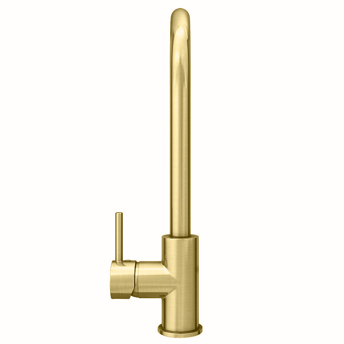 Alberta Modern Brushed Brass Single Lever Kitchen Mixer Tap