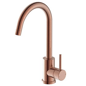 Alberta Brushed Copper Single Lever Kitchen Mixer Tap 