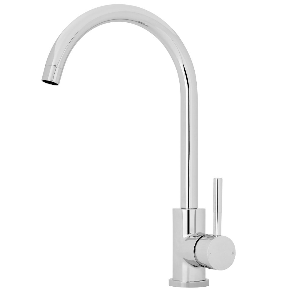 Alberta Modern Chrome Kitchen Mixer Tap Victorian Plumbing UK   Alb025 Nl 