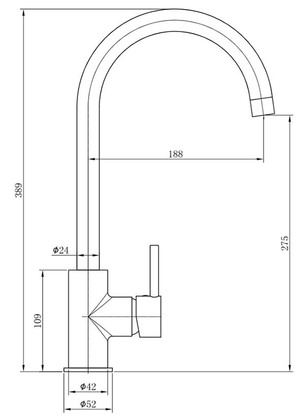 Gunmetal Grey Kitchen Tap 