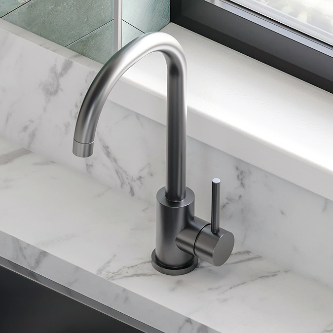 Bower Alberta Modern Gunmetal Grey Single Lever Kitchen Mixer Tap