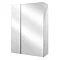 Alberta Polished Stainless Steel 2-Door Mirror Cabinet Large Image