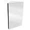 Alberta Polished Stainless Steel Corner Mirror Cabinet Large Image