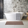 Alcamo 1600 x 805 Curved Ripple Design Bath with Chrome Waste