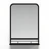 Alchemy 450 x 630mm Framed Mirror with Shelf Matt Black