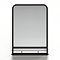 Alchemy 450 x 630mm Framed Mirror with Shelf Matt Black