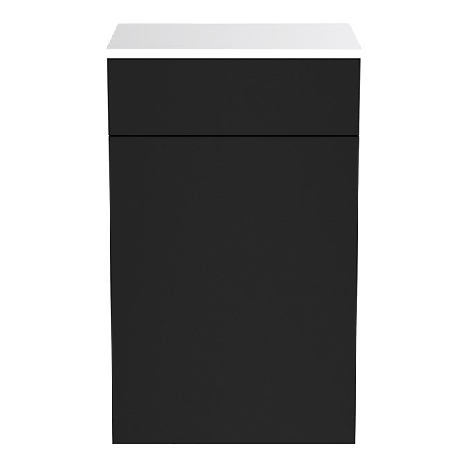 Alchemy 500mm WC Unit – Matt Black with White Granite Lid