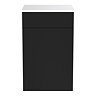 Alchemy 500mm WC Unit – Matt Black with White Granite Lid