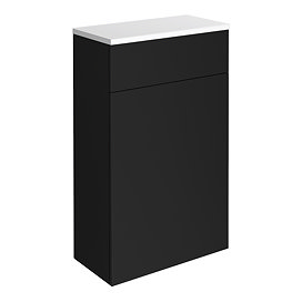 Alchemy 500mm WC Unit – Matt Black with White Granite Lid