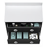 Alchemy 810mm Floor Standing Vanity Unit - Matt Black with White Granite Worktop & Chrome Handles